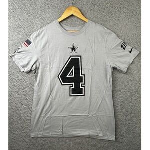 Nike Dak Prescott Dallas Cowboys Salute To Service #4 T Shirt Large Gray NWT